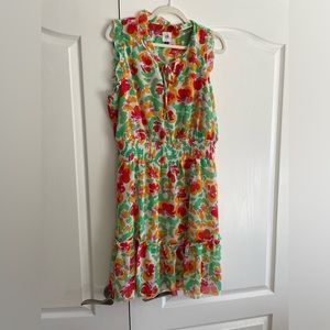 Bright & beautiful sleeveless Cabi Spirit dress size large